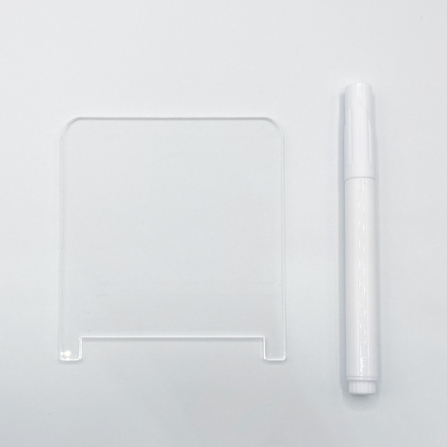 acrylic panel with white pen