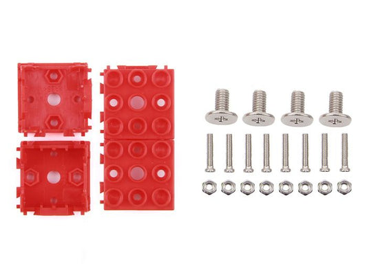 Grove LEGO Holder 1*1 Red (4 per pack) - Grove Wrapper